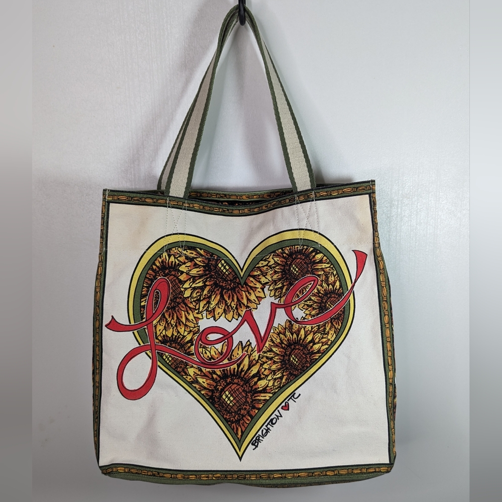 Brighton Sunflower Love Tote Bag Tom Clancy Something Wonderful Canvas Shoulder